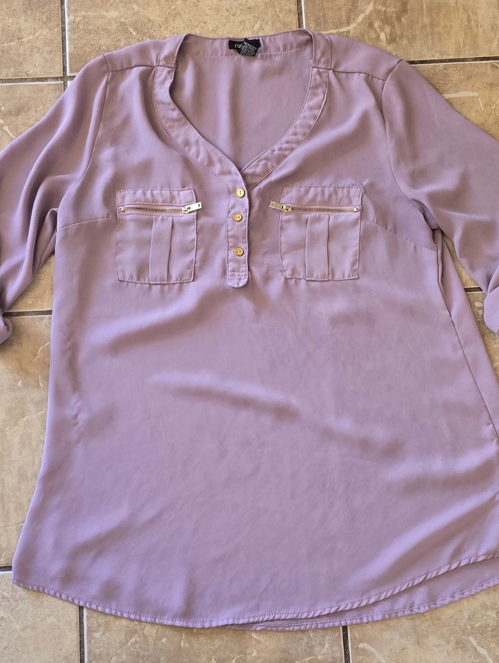 Rue 21 Brand Blouse- Lavendar- Size L- Excellent Used Condition